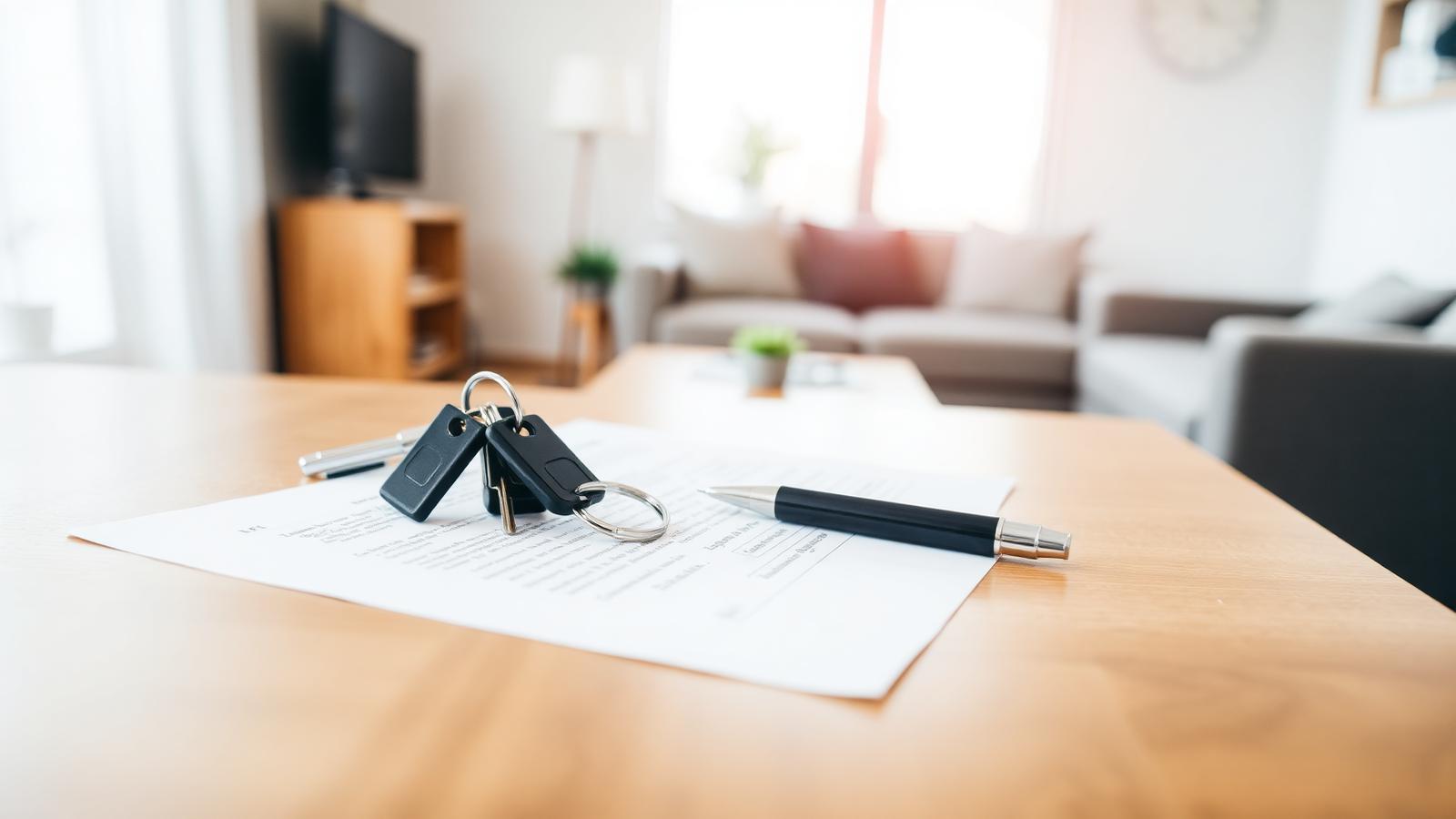 Chei și contract de închiriere pentru un apartament din Victoria